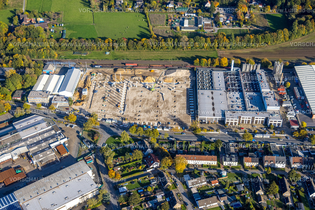Gladbeck221005317 | Luftbild, Gewerbepark Ellinghorst, ehem. Döllken / Surteco Verwaltungsgebäude, Salzgitter Mannesmann Stahlhandel, Baugebiet Freifläche, Beisenstraße, Ellinghorst, Gladbeck, Ruhrgebiet, Nordrhein-Westfalen, Deutschland