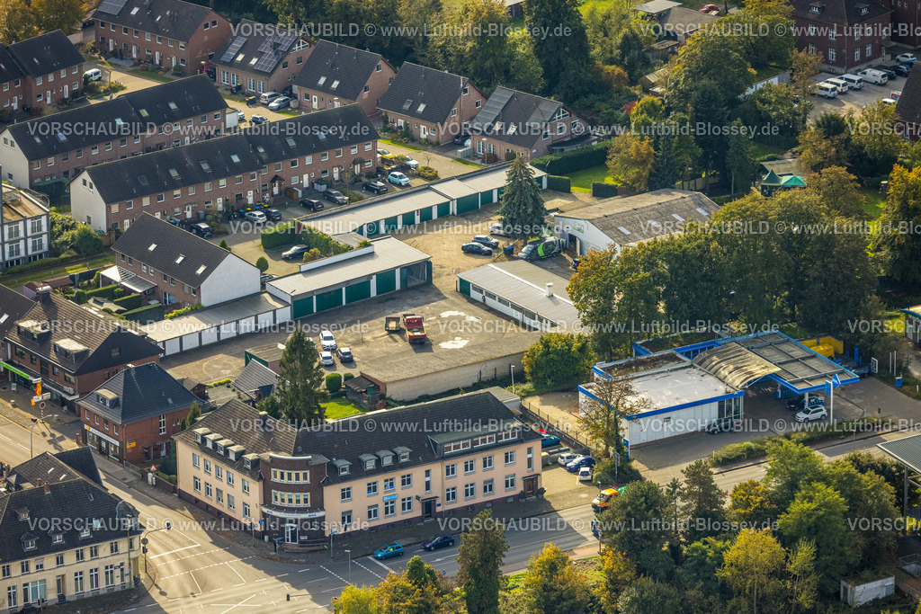 Neukirchen-Vluyn241013211 | Luftbild, ENNI Kundenzentrum, Aral Tankstelle und Garagenhof, Niederrheinallee, Neukirchen-Vluyn, Ruhrgebiet, Nordrhein-Westfalen, Deutschland