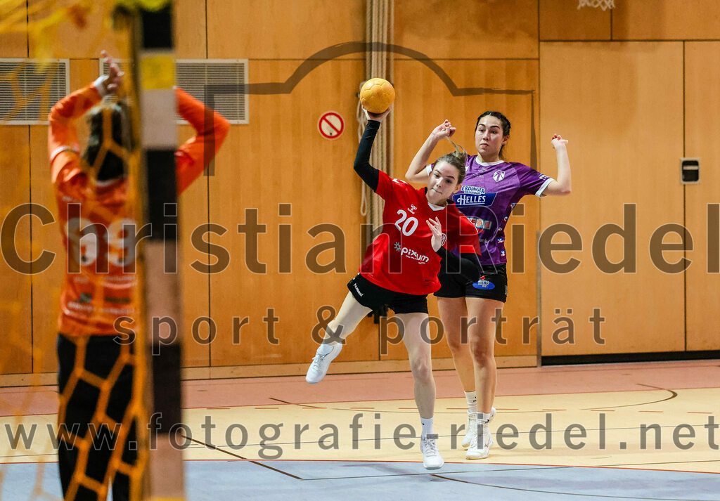 2024-01-27_048_SpVgg_Altenerding_II_gegen_TV_Altoetting_II | Erding, Deutschland, 27.01.2024:
Handball, Bezirksliga Frauen Altbayern 2023 / 2024, 10. Spieltag, SpVgg Altenerding II gegen TV Altötting II, Endergebnis: 17:29

Torfrau Nicole Steinbrecher (SpVgg Altenerding, #99), Lisa Schreiner (TV Altötting, #20), Michelle Gruber (SpVgg Altenerding, #7)

Foto: Christian Riedel / fotografie-riedel.net