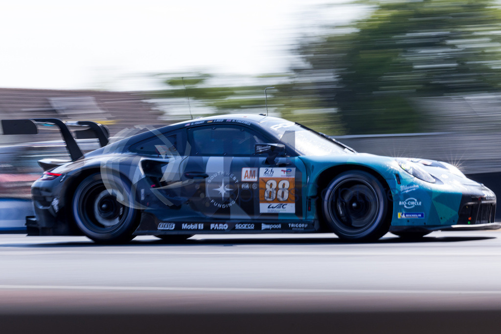 Trainproduction-20230608-1026 | LE MANS,FRANCE,08.Jun.23 - MOTORSPORTS - WEC, FIA World Endurance Championships, 24 Hours of Le Mans, Circuit de la Sarthe, free practice 3. Image shows Harry Tincknell (GBR), Donald Yount (USA) and Jonas Ried (GER/ Proton Competition). Photo: Trainproduction / Matthias Trinkl