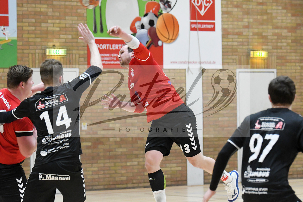20200125_HSGHGJ_0042 | Handball, Herren:   beim Spiel der Landesliga zwischen HSG Osnabrück vs. HG Jever/Schortens am 25.01.2020 in der OSC-Halle in Osnabrück, Deutschland.(Foto von Nico Paetzel) - Realisiert mit Pictrs.com