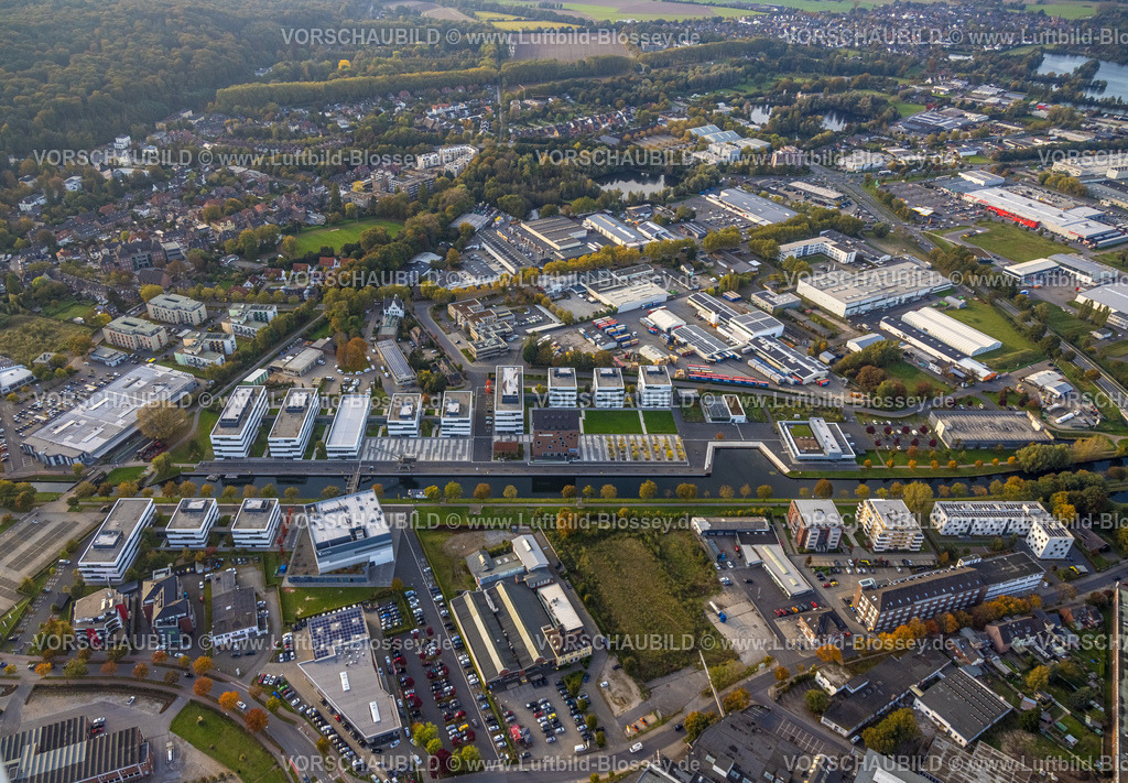 Kleve241014692 | Luftbild, Spoykanal und Hochschule Rhein-Waal Campus Kleve, Neue Werft, Gewerbegebiet an der Flutstraße, Kellen, Kleve, Niederrhein, Nordrhein-Westfalen, Deutschland