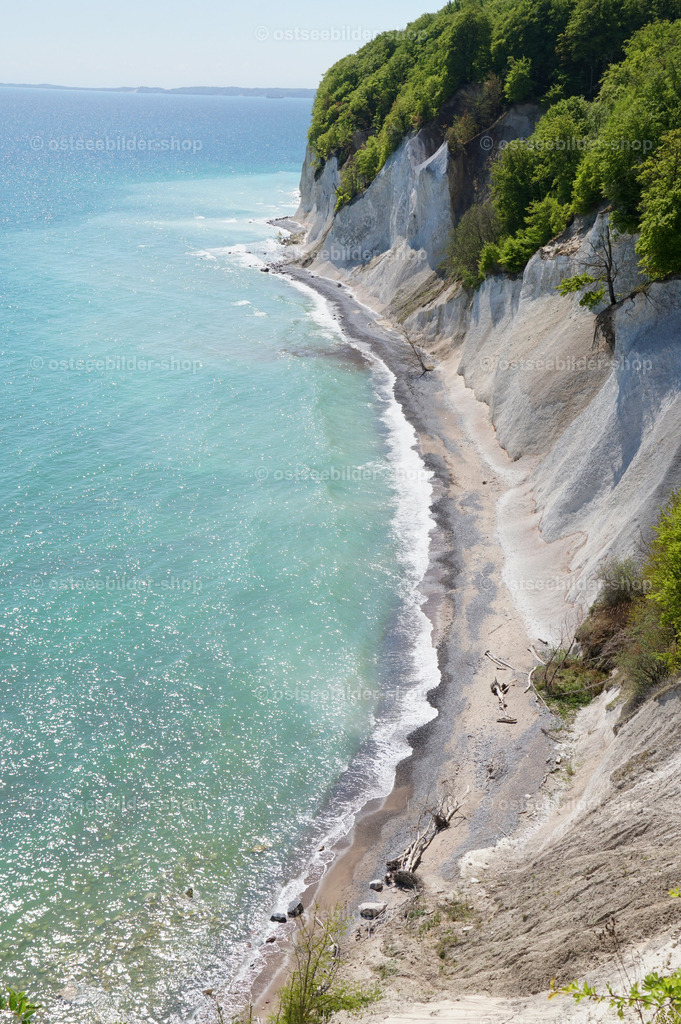 Kreidekliff Hohes Ufer | Der Blick vom Hochufer auf die weissen Kreidefelsen der Halbinsel Jasmund ist beeindruckend.