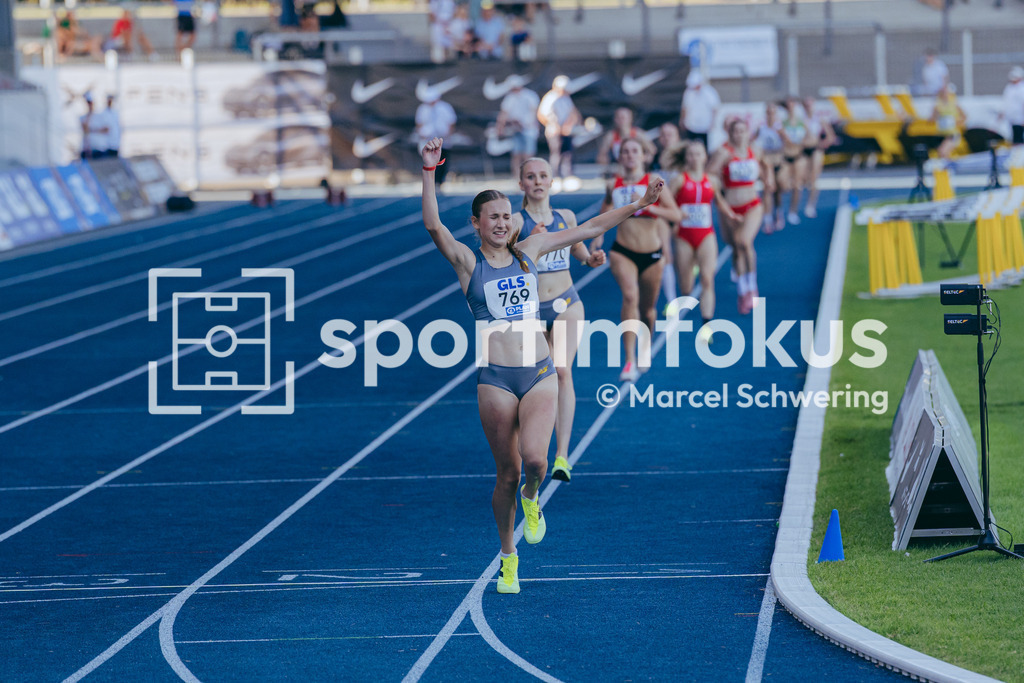 Deutsche Meisterschaften U20 / U16 2026 | Lera Miller, VfL Löningen, 769, 1500-Meter-Lauf, Finale, Deutsche Meisterschaften der U20 &amp; U16 2026, Lohrheidestadion Bochum-Wattenscheid, 11.07.2026. Foto: Marcel Schwering / sportimfokus - Realisiert mit Pictrs.com
