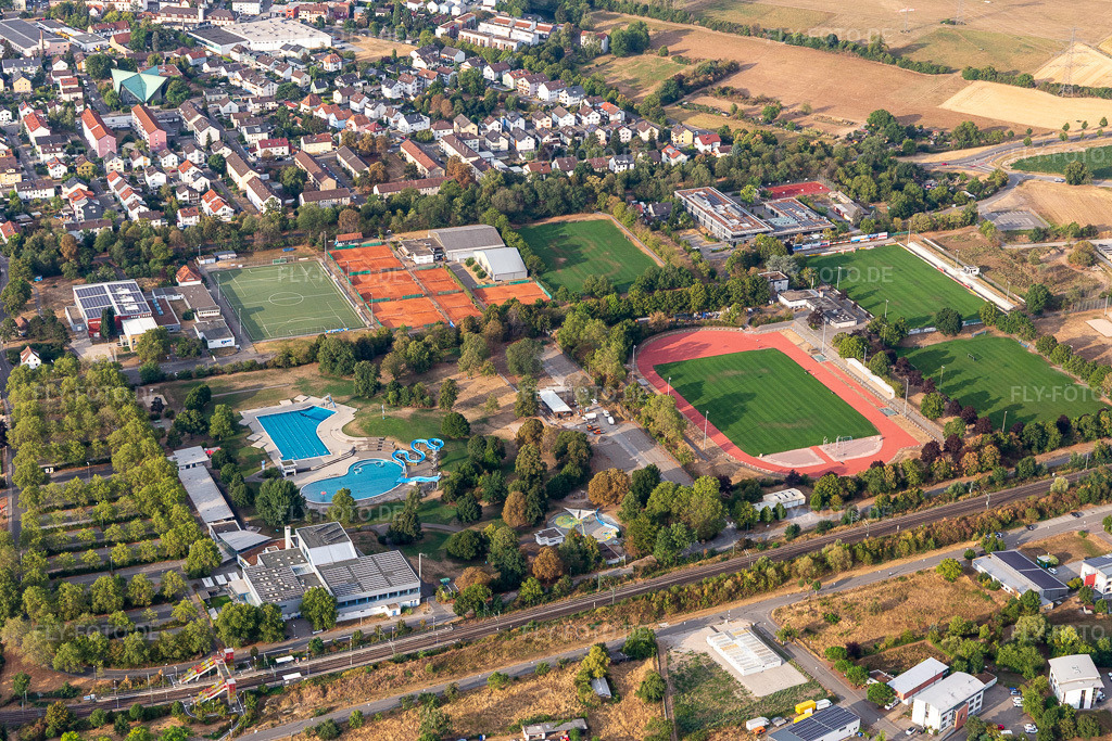 Luftbild: Sportzentrum, TSG Bruchsal 1846 e.V. in Bruchsal im Bundesland Baden-Württemberg in Deutschland. Foto: IMG_134138.jpg vom 26.08.2022 durch Werner Riehm/FLY-FOTO.deTSG Bruchsal