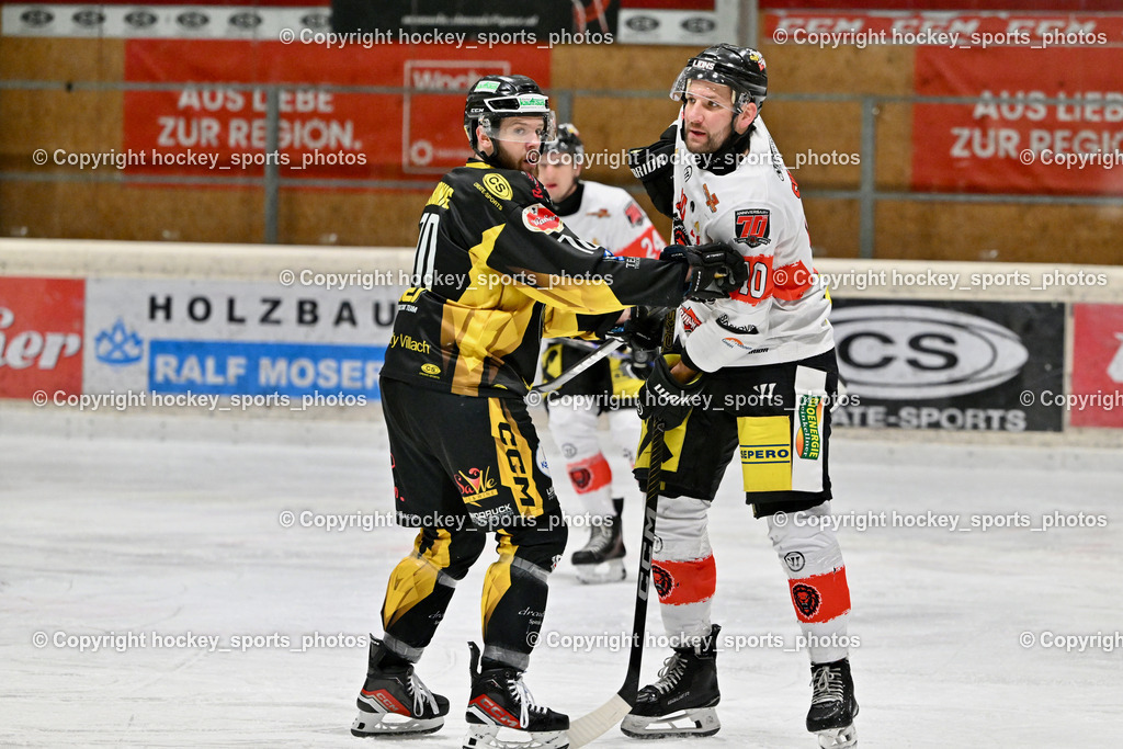 EC MET PHOTOVOLTAIK HORNETS SPITTAL vs. EV ZELTWEG MURTAL LIONS | #70 Kronig Daniel EC Hornets Spittal, #10 Sulzer Mario EV ZELTWEG MURTAL LIONS, EC MET PHOTOVOLTAIK HORNETS SPITTAL vs. EV ZELTWEG MURTAL LIONS, EC MET PHOTOVOLTAIK HORNETS SPITTAL vs. EV ZELTWEG MURTAL LIONS am 08.02.2026 in Spittal an der Drau (Eissportzentrum Spittal), Austria, (Photo by Bernd Stefan)