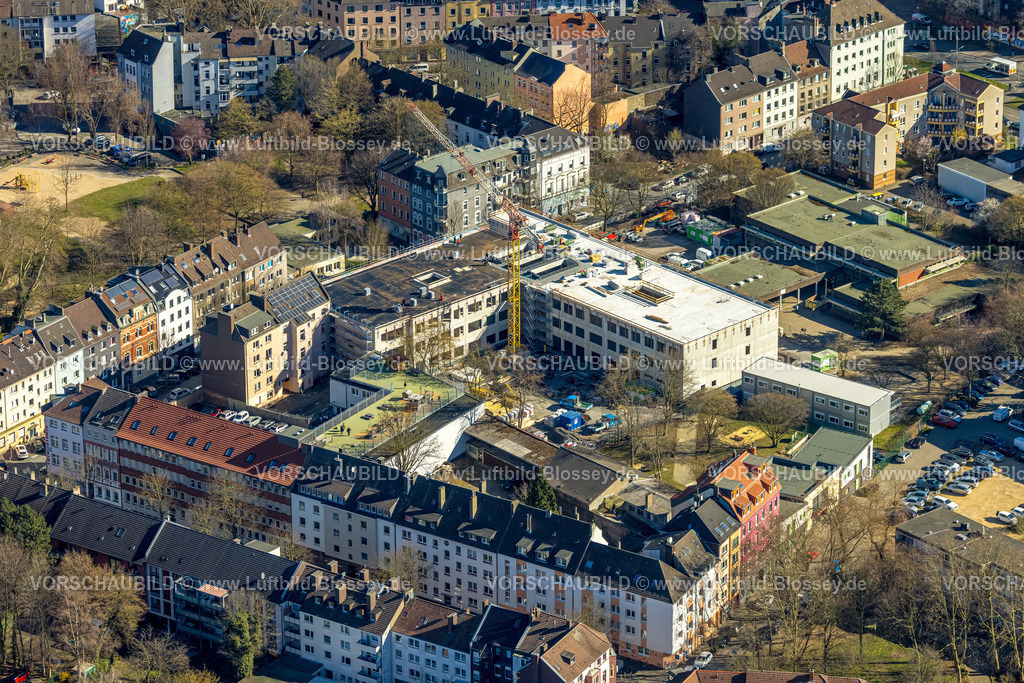 Dortmund250300217 | Luftbild, Diesterwegschule Baustelle Heroldstraße, Nordmarkt, Dortmund, Ruhrgebiet, Nordrhein-Westfalen, Deutschland