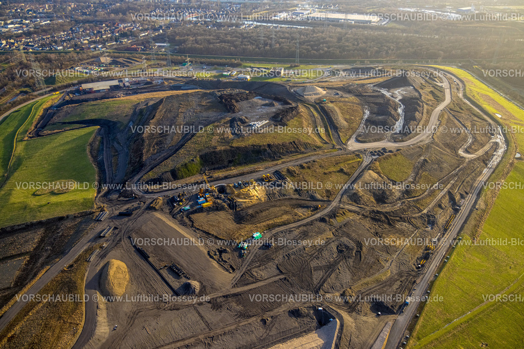 Herne240104119 | Luftbild, Zentraldeponie Baustelle Emscherbruch Im Eichkamp, Resser Mark, Gelsenkirchen, Ruhrgebiet, Nordrhein-Westfalen, Deutschland