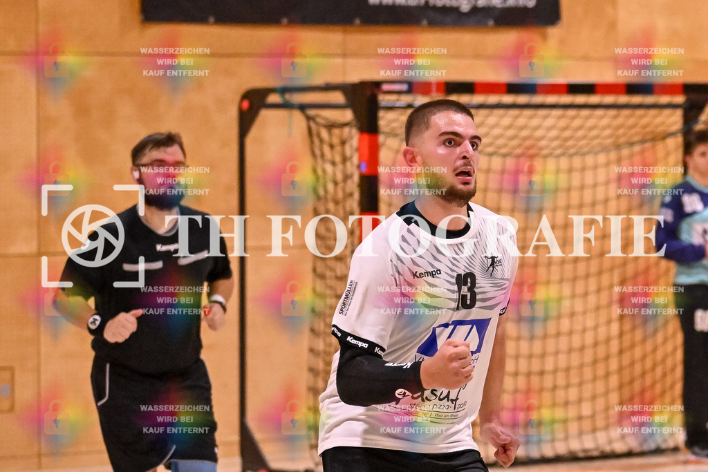 GER, SG Maulburg/Steinen - HSG Dreiland, Handball, Landesliga Suedbaden, 4. Spieltag, Saison 2024/2025, 12.10.2024 | Clirim Maraj (HSG Dreiland, #13)GER, SG Maulburg/Steinen - HSG Dreiland, Handball, Landesliga Suedbaden, 4. Spieltag, Saison 2024/2025, 12.10.2024Foto: TH Fotografie/Thomas Hess