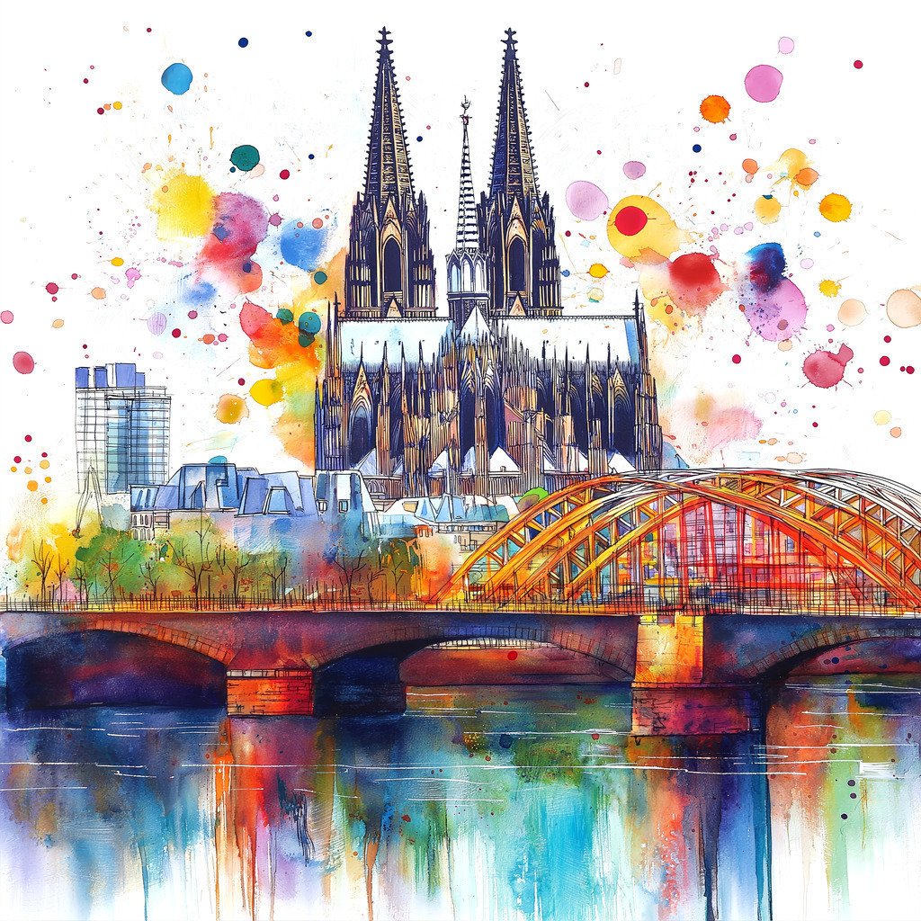 2501008 - Köln Popart | Bestellen Sie dieses Köln Motiv als Wandbild z.B. auf Leinwand , hinter Acrylglas oder als Poster.