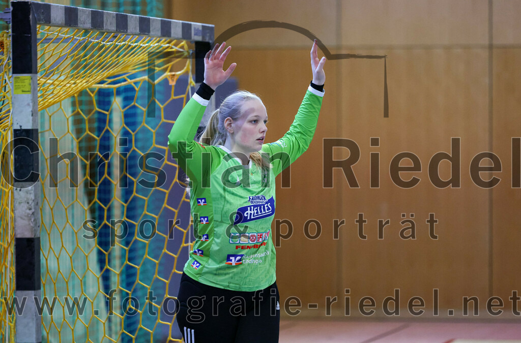 2023-03-11_055_SpVgg_Altenerding_gegen_SSG_Metten_Frauen | Erding, Deutschland, 11.03.2023:
Handball, Bezirksoberliga Frauen Altbayern 2022 / 2023, 13. Spieltag, SpVgg Altenerding gegen SSG Metten, Endergebnis: 32:26

Torfrau Hanna Obermair (SpVgg Altenerding, #1)

Foto: Christian Riedel / fotografie-riedel.net