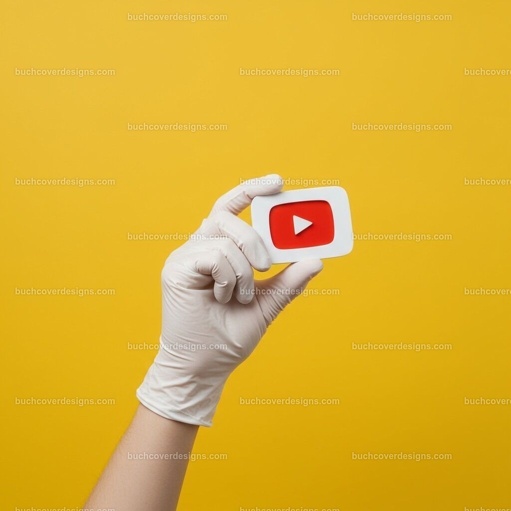 Youtube logo mit Hand mit weißen Baumwollhandschuhe | Entdecken Sie kreative Buch Cover Designs für Self-Publishing-Autoren und Verlage! Unsere maßgeschneiderten Designs ziehen Leser an und bringen Ihre Geschichten visuell zum Leben. Lassen Sie uns Ihr perfektes Cover gestalten!