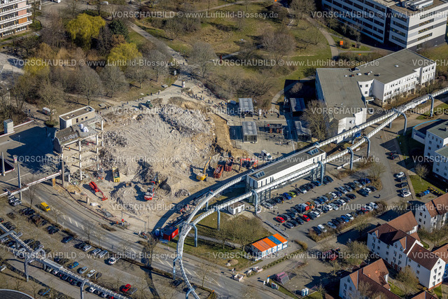 Dortmund250300797 | Luftbild, TU Technische Universität Dortmund, H-Bahn Großkabinenbahn, Eichlinghofen, Dortmund, Ruhrgebiet, Nordrhein-Westfalen, Deutschland