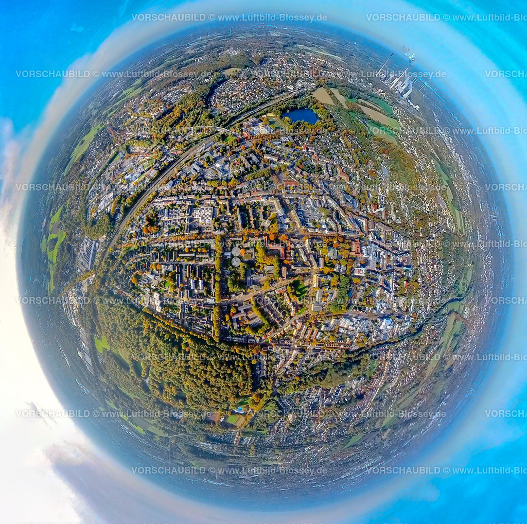 Gladbeck20221006_1Rathaus2 | Luftbild, City und Rathaus, Fisheye Aufnahme, Fischaugen Aufnahme, 360 Grad Aufnahme, Gladbeck, Fisheyeaufnahme, Ruhrgebiet, Nordrhein-Westfalen, Deutschland