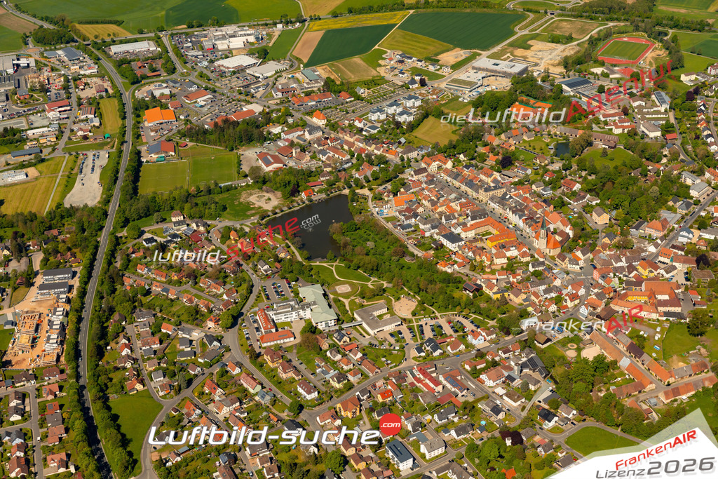 Das Luftbild zeigt :  Kemnath - Die Luftaufnahme wurde 2024 vom UL-Flugzeug aus erstellt ( keine Drohne ) - Hochauflösende Luftaufnahme - Für grossformatige Ausdrucke geeignet. Die Geschenkidee !Mit Lizenz und Bildrechte bestellbar