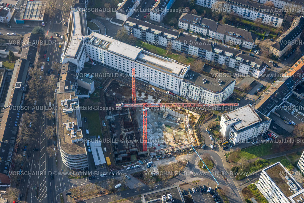 Duesseldorf260100351 | Luftbild, Hotel NH Düsseldorf City Nord, Baustelle und Neubau Fishman Tower, Mercedes-Benz Niederlassung Rhein-Ruhr Mercedesstraße, Düsseltal, Düsseldorf, Ruhrgebiet, Nordrhein-Westfalen, Deutschland