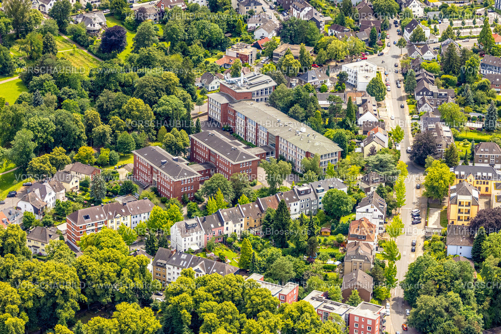 Muelheim240703071 | Luftbild, Berufskolleg Stadtmitte - Standort Kluse im Wohngebiet Dimbeck, Holthausen - West, Mülheim an der Ruhr, Ruhrgebiet, Nordrhein-Westfalen, Deutschland