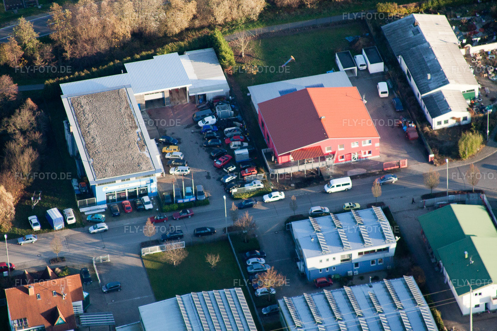 Luftbild: In den Niederwiesen in Wörth am Rhein im Bundesland Rheinland-Pfalz in Deutschland. Foto: IMG_22634.jpg vom 19.11.2009 durch Werner Riehm/FLY-FOTO.de