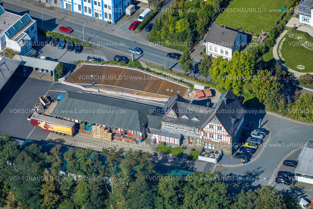 Plettenberg230908179 | Luftbild, Alter Bahnhof und Baustelle, Plettenberg, Sauerland, Nordrhein-Westfalen, Deutschland