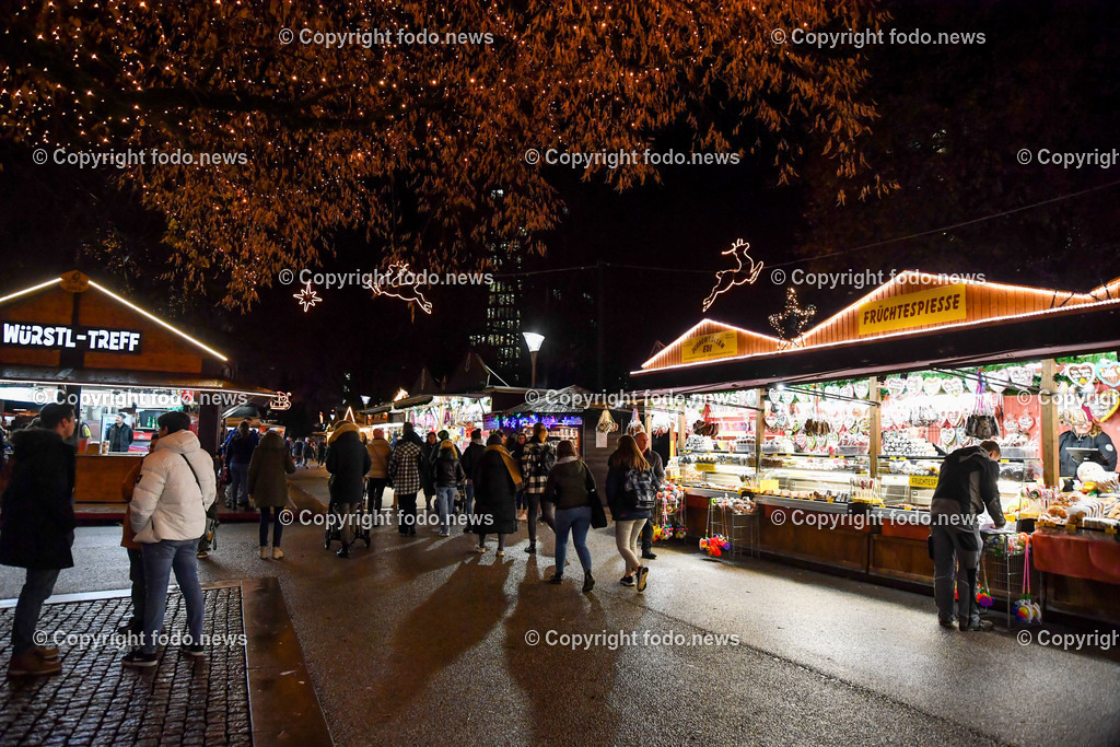 Christkindlmarkt_ Volksgarten Linz_ 23.11.2022-4 | 23.11.2022, Linz,  AUT, Christkindlmarkt Volksgarten, im Bild Christkindlmarkt Volksgarten, Huetten, Standln, Weihnachtsdekoration