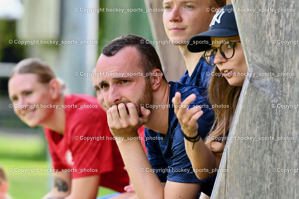 Carinthians Hornets vs. GAK 1902 Frauen | Headcoach GAK Jasmin Christine Pistotnik, Asisstentcoach GAK Oliver Rohlfing, Carinthians Hornets vs. GAK 1902 Frauen, Carinthians Hornets vs. GAK 1902 Frauen am 01.09.2024 in Sachsenburg (Sportplatz Sachsenburg), Austria, (Photo by Bernd Stefan)
