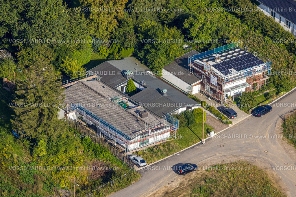 Hagen230902997 | Luftbild, Baustelle mit Neubau an der Gehrstraße, Wohnsiedlung Auf der Gehre, Emst, Hagen, Ruhrgebiet, Nordrhein-Westfalen, Deutschland