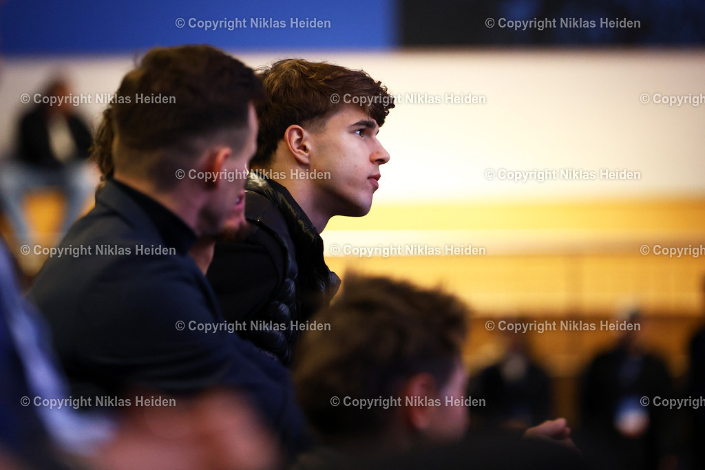 NH_HamburgerSV_Mitgliederversammlung_18022026 | Luka Vuskovic (Hamburger SV) auf der Mitgliederversammlung.News I Hamburger SV I Mitgliederversammlung für das Geschäftsjahr 2024/25 I 18.02.2026 I HSV-Zentrum am Volkspark