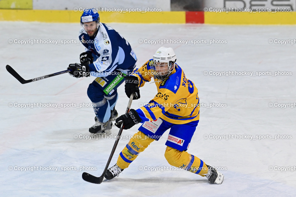 ESC SOCCERZONE STEINDORF vs. 1. EHC ALTHOFEN | #67 Schettina Kevin 1. EHC ALTHOFEN, #57 Wilfan Franz ESC Steindorf, ESC SOCCERZONE STEINDORF vs. 1. EHC ALTHOFEN, ESC SOCCERZONE STEINDORF vs. 1. EHC ALTHOFEN am 28.02.2025 in Steindorf (Ossiachersee Halle), Austria, (Photo by Bernd Stefan)