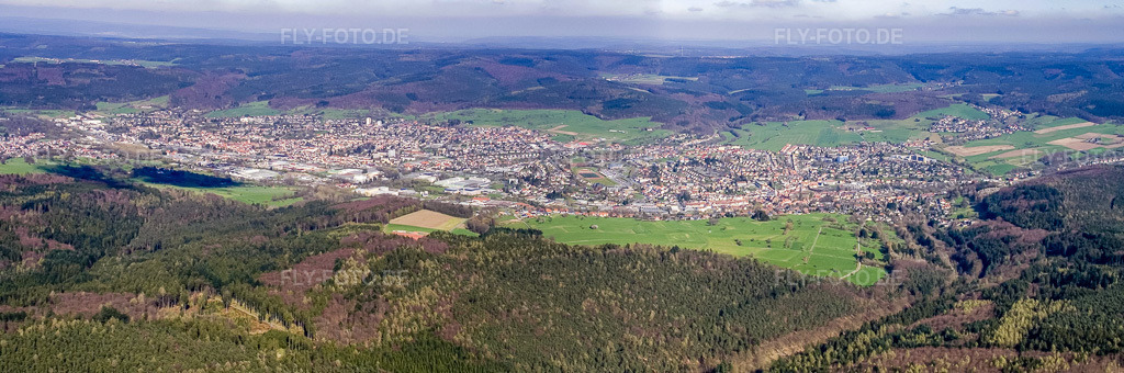 Luftbild: Panorama Michelstadt und Erbach in Michelstadt im Bundesland Hessen in Deutschland. Foto: IMG_10435P.jpg vom ? durch Werner Riehm/FLY-FOTO.de