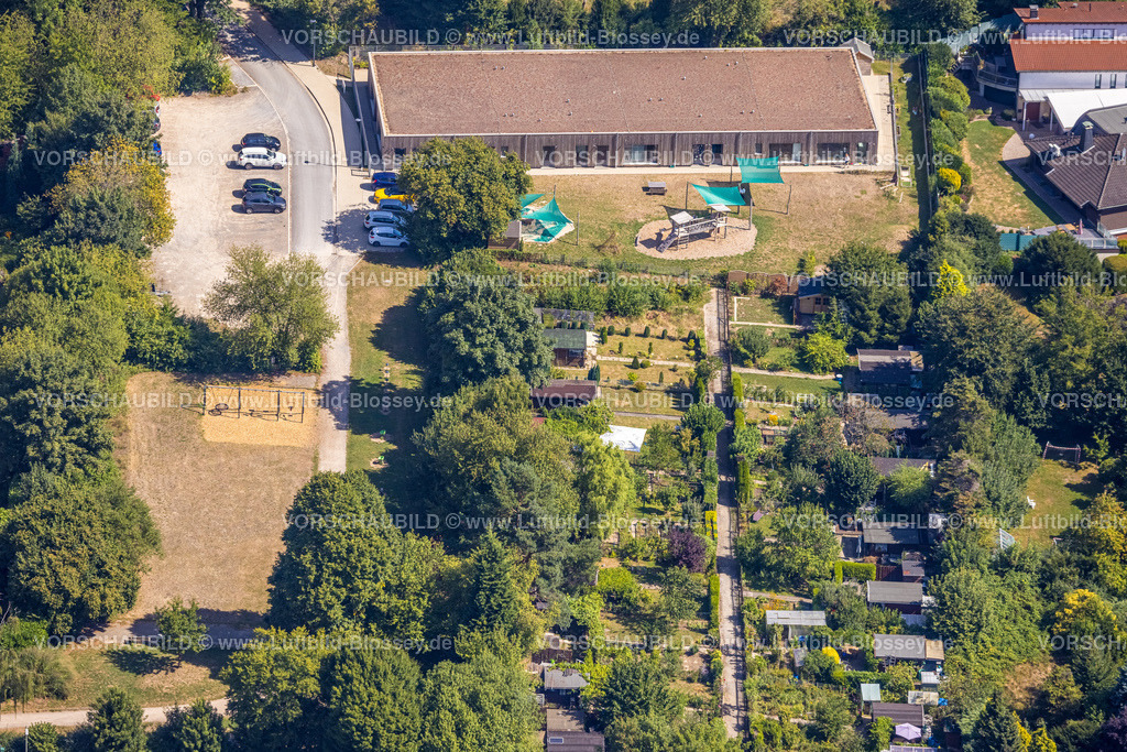 Hattingen220807885 | Luftbild, Neubau Kindergarten, Am Rosenberg, Holzbauweise, Hattingen, Ruhrgebiet, Nordrhein-Westfalen, Deutschland