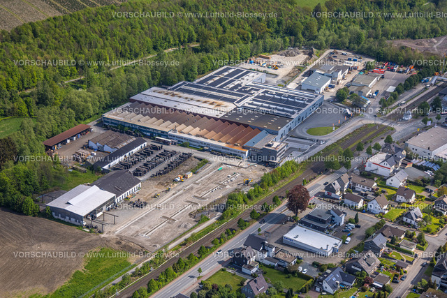Bestwig240502922 | Luftbild, Werk Bestwig M. Busch GmbH, Autobahn A46, Bestwig, Sauerland, Nordrhein-Westfalen, Deutschland