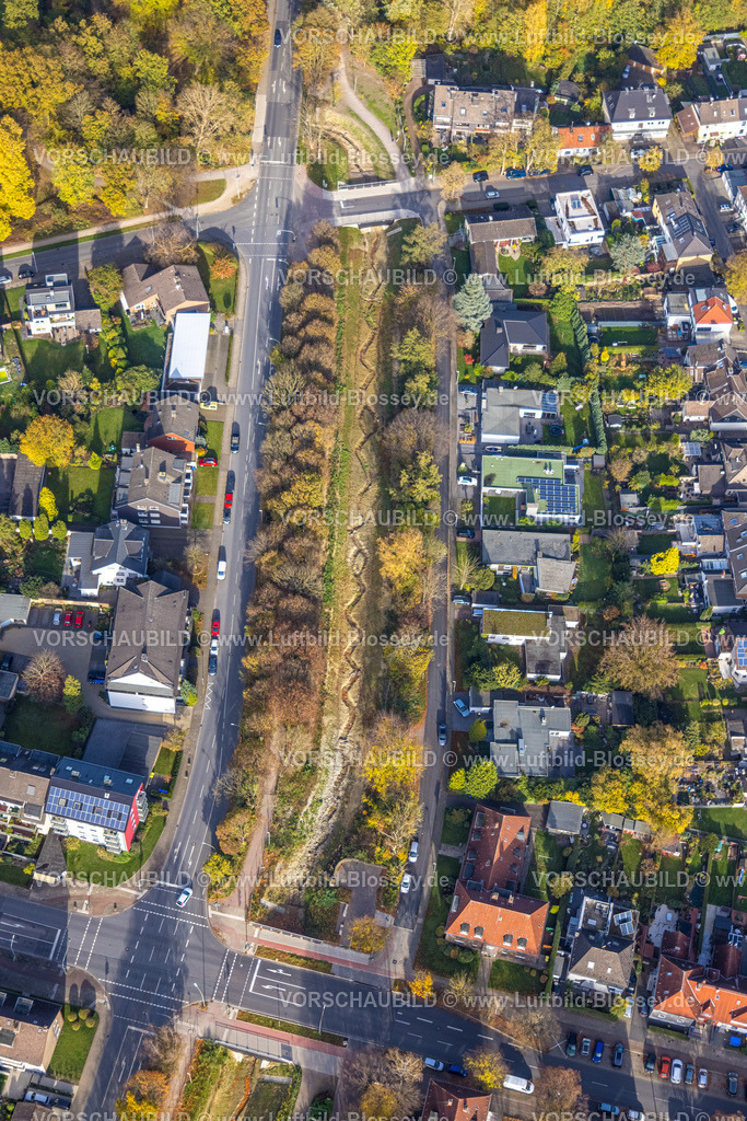Herne221101291oestlich | Luftbild, Baustelle Ostbach neben dem Hölkeskampring und Unterführung Mont-Cenis-Straße, Sodingen, Herne, Ruhrgebiet, Nordrhein-Westfalen, Deutschland