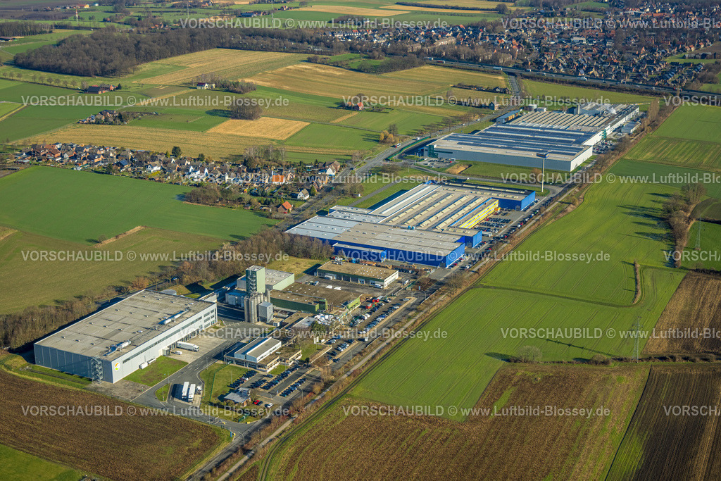 Werne230203215 | Luftbild, Gewerbegebiet Brede, Werne, Ruhrgebiet, Nordrhein-Westfalen, Deutschland