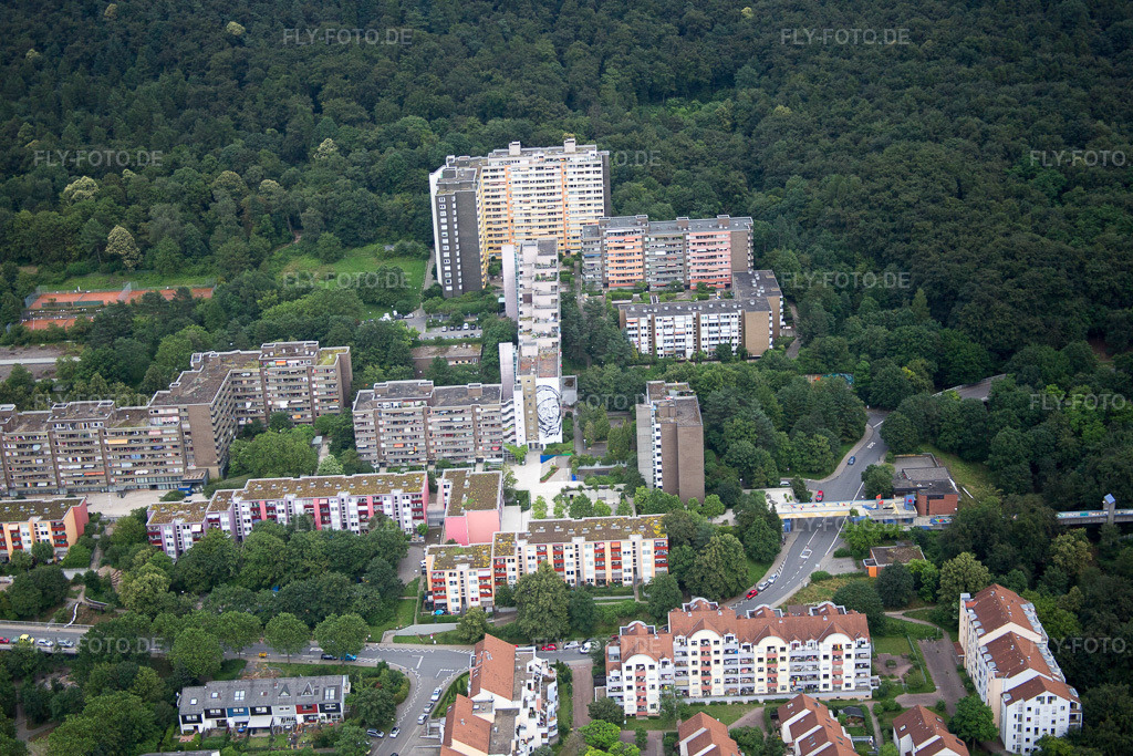 Luftbild: HD-Emmertsgrund im Ortsteil Emmertsgrund in Heidelberg im Bundesland Baden-Württemberg in Deutschland. Foto: IMG_090858.jpg vom 04.07.2016 durch Werner Riehm/FLY-FOTO.de