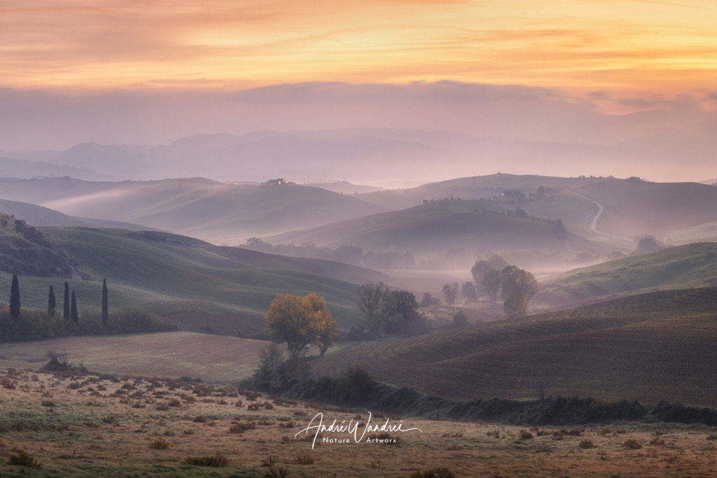 Herbstliche Hügellandschaft in der Toskana | Andre Wandrei - Nature Artworx - Realisiert mit Pictrs.com
