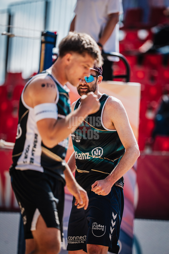Beachvolleyball | Männer | Allianz German Beach Tour 2025 | Tourstop Düsseldorf | 08.05.2025 | v.l. Luis Kubo und Manuel Harms