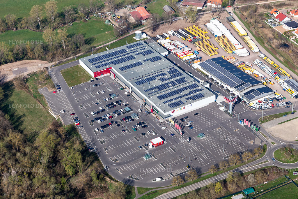 Luftbild: Modepark Röther in Rohrbach im Bundesland Rheinland-Pfalz in Deutschland. Foto: IMG_113315.jpg vom 30.03.2019 durch Werner Riehm/FLY-FOTO.de