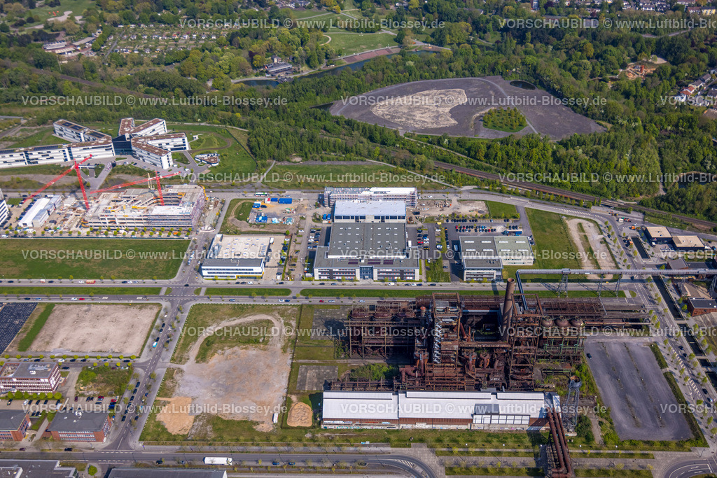 Dortmund220500593PhoenixWest | Luftbild von PHOENIX West , ehemaliges Stahlwerk Phoenix, ZfP – Zentrum für Produktionstechnologie Dortmund , MST: MST.factory dortmund,  Hörde, Dortmund, Ruhrgebiet, Nordrhein-Westfalen, Deutschland 