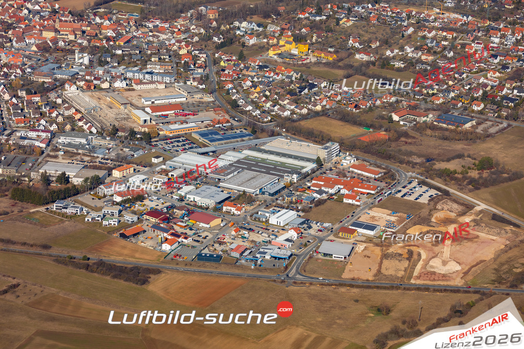 Das Luftbild der Stadt Neuenkirchen am Brand wurde 2019 vom Flugzeug heraus erstellt (keine Drohne) Aufnahmehöhe ca.400 Meter- hohe Auflösung- beste Druck-Qualität garantiert!