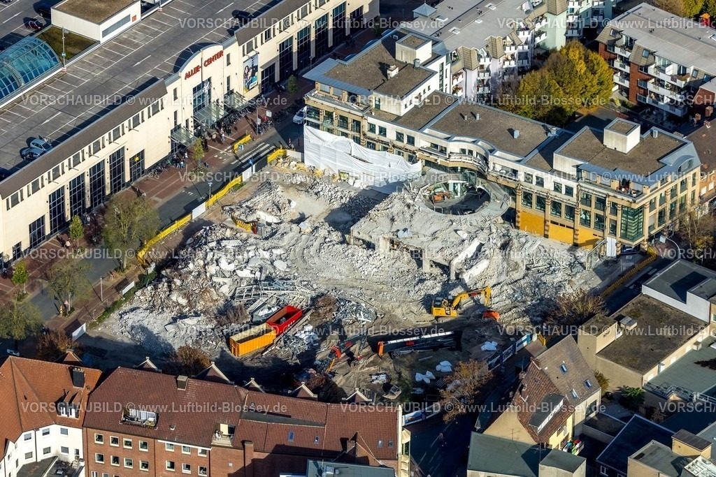 Hamm22101755WA4 | Luftbild von Hamm,Abriss der Ritterpassage neben dem Alle-Center Hamm  , Ruhrgebiet, , 