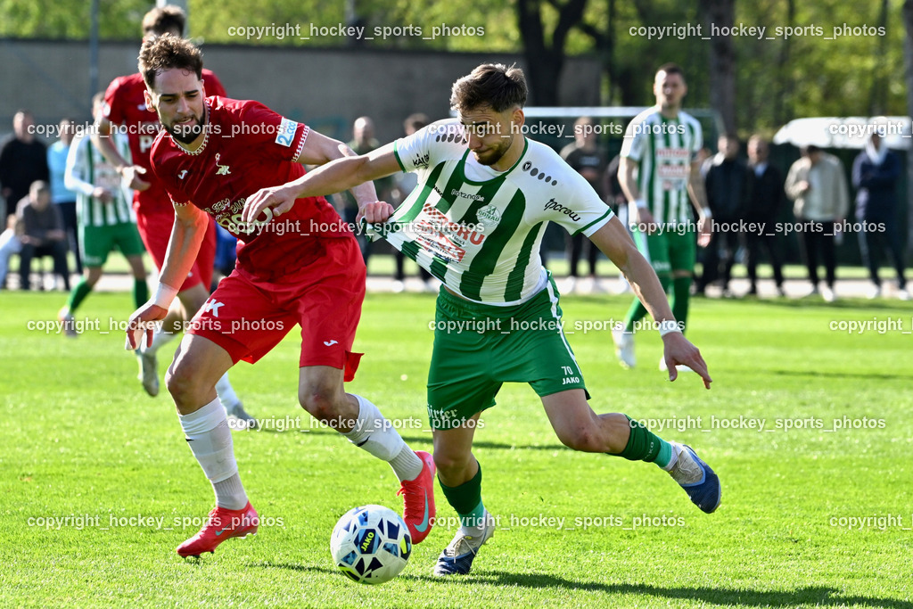 SV Donau Klagenfurt vs. SAK | #24 Jovan Koprivica SAK, #70 Melvin Osmic SV Donau,  SV Donau Klagenfurt vs. SAK, SV Donau Klagenfurt vs. SAK am 11.04.2026 in Klagenfurt (Sportplat Donau ), Austria, (Photo by Bernd Stefan)