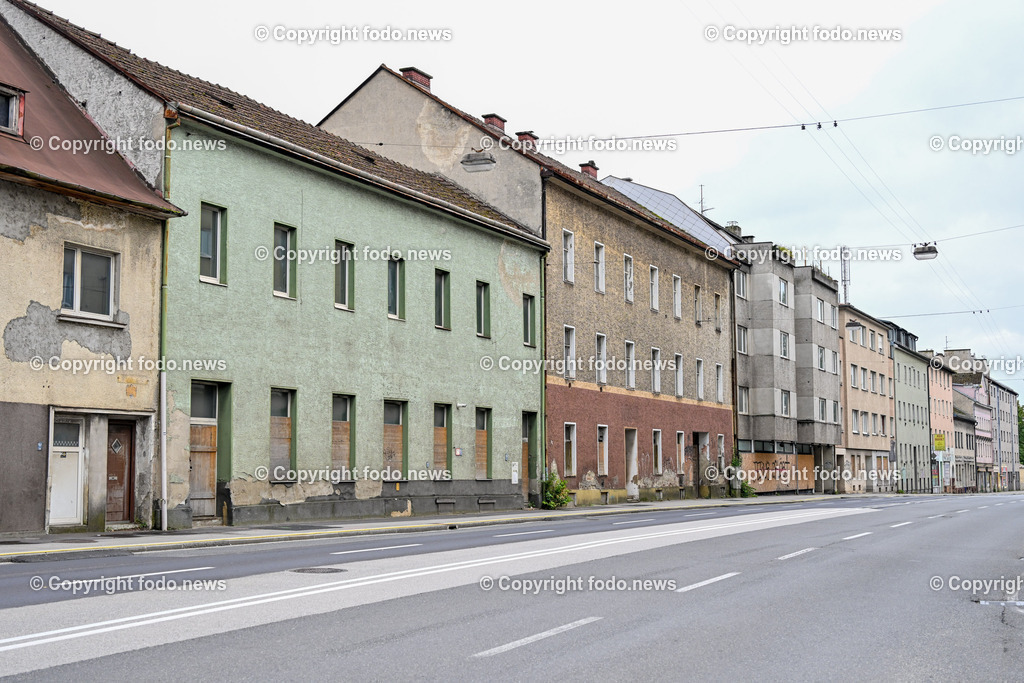 Linz_ Waldeggstrasse_ Abbruchhaeuser_ 23.09.2023-1 | 23.09.2023, Linz, AUT, Waldeggstrasse, im Bild  Abbruchhaeuser fuer Westring