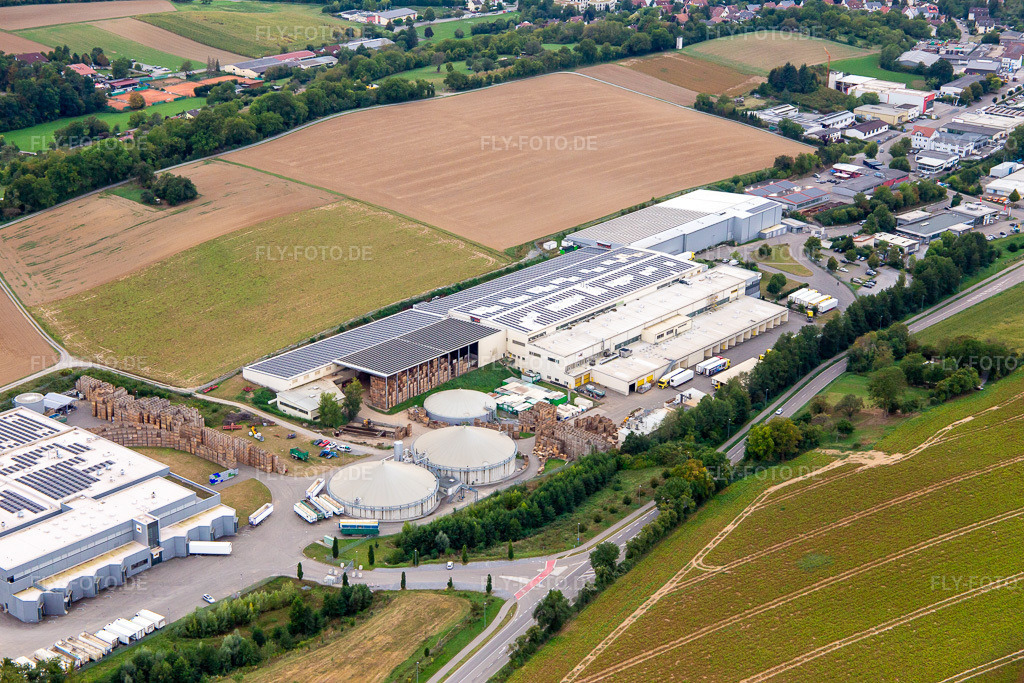 Luftbild: Wild GMBH in Eppingen im Bundesland Baden-Württemberg in Deutschland. – Foto: IMG_138678.jpg vom 16.09.2023 durch Werner Riehm/FLY-FOTO.de – Auflösung des Originals: 5472 x 3648 px – Wild GmbH| Weil's besser schmeckt
