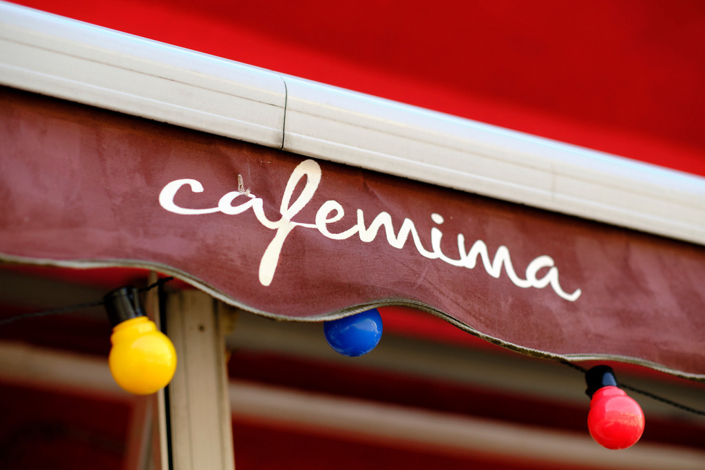 Cafe Mima | Wien, Austria - March 21, 2019: Cafe Mima; Eingang in das Cafemima. - Realisiert mit Pictrs.com