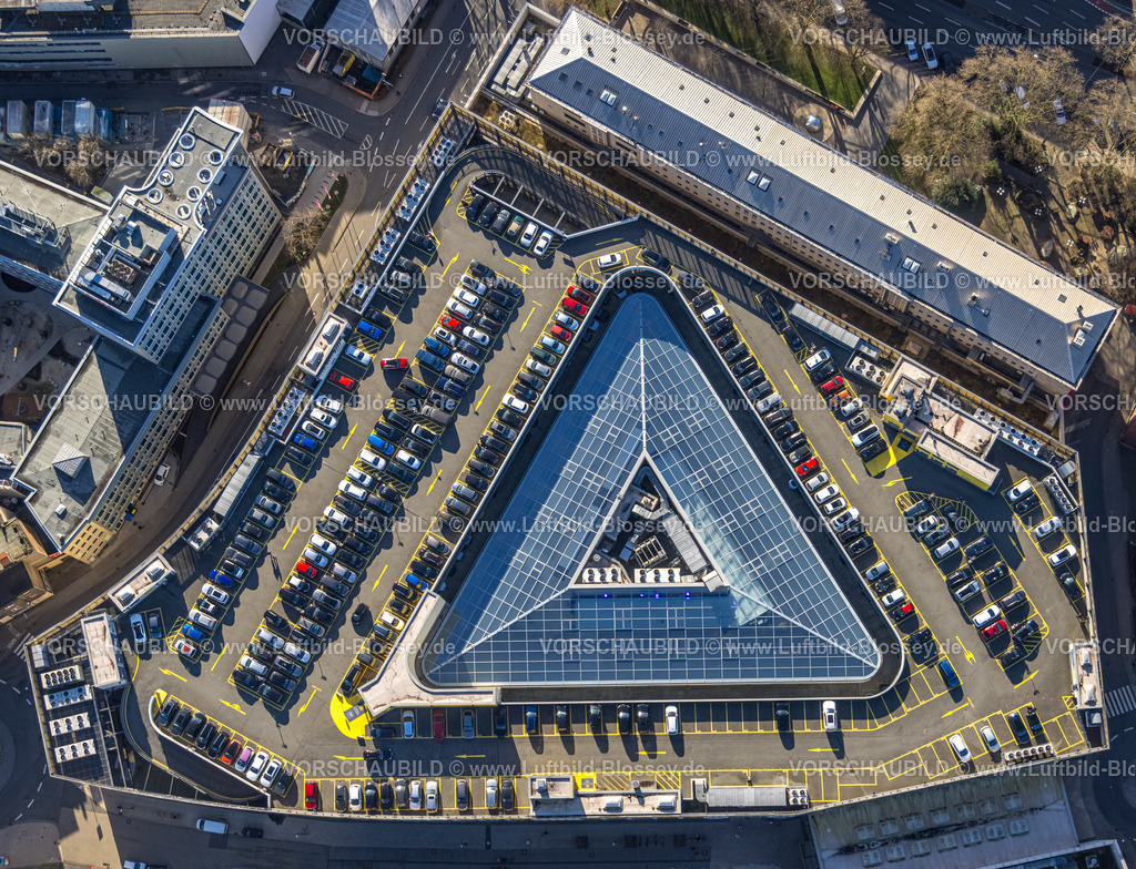 Dortmund240101582-2 | Luftbild, Thier-Galerie Einkaufszentrum mit Parkdeck, Dreieick Glasdach, City, Dortmund, Ruhrgebiet, Nordrhein-Westfalen, Deutschland