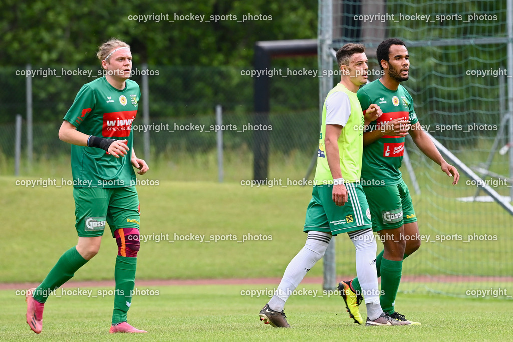 WSG Radenthein vs. SV Rapid Lienz 9.6.2023 | #19 Andre Mathias Tabernig, #8 Mario Patrick Tarmann, #4 Aziz Olayemi Ayodeji