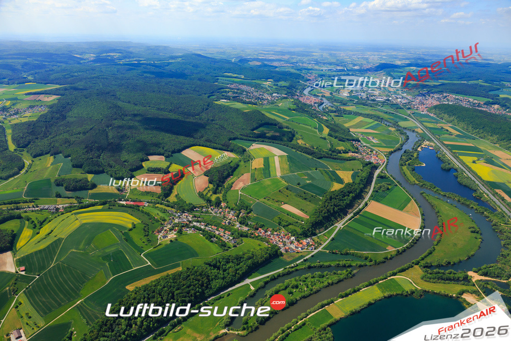 Luftbild von Eschenbach Eltmann - Luftaufnahme wurde 2015 von https://frankenair.de mittels Flugzeug (keine Drohne) erstellt - die Geschenkidee