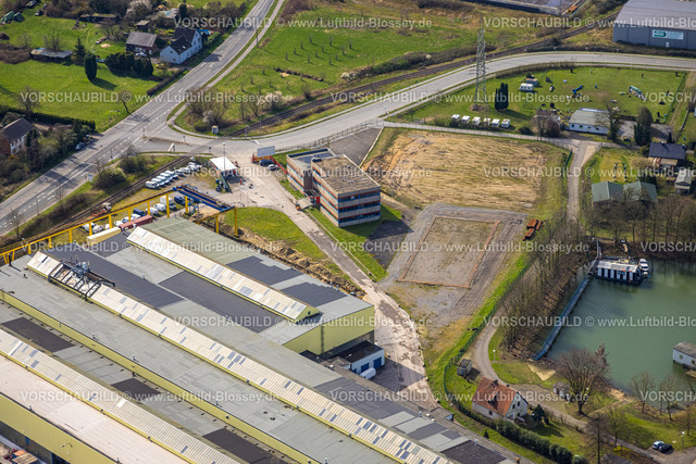Voerde240309466 | Luftbild, Baustelle an der Bühlstraße am Wesel-Datteln-Kanal, Emmelsum, Voerde, Nordrhein-Westfalen, Deutschland