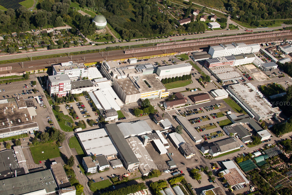 Luftbild: Werksgelände Biologische Heilmittel Heel GmbH Dr.-Reckeweg-Straße im Ortsteil Oos in Baden-Baden im Bundesland Baden-Württemberg in Deutschland. Foto: IMG_31862.jpg vom 20.08.2010 durch Werner Riehm/FLY-FOTO.de