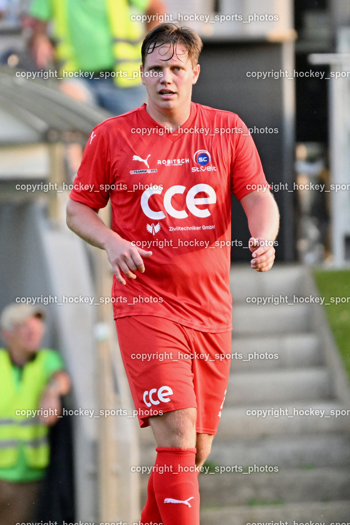 FC Lendorf vs. SC St.Veit | #20 Fabian Christian Gangl St.Veit, FC Lendorf vs. SC St.Veit, FC Lendorf vs. SC St.Veit am 17.08.2024 in Lendorf (Thomas Morgenstern-Arena), Austria, (Photo by Bernd Stefan)